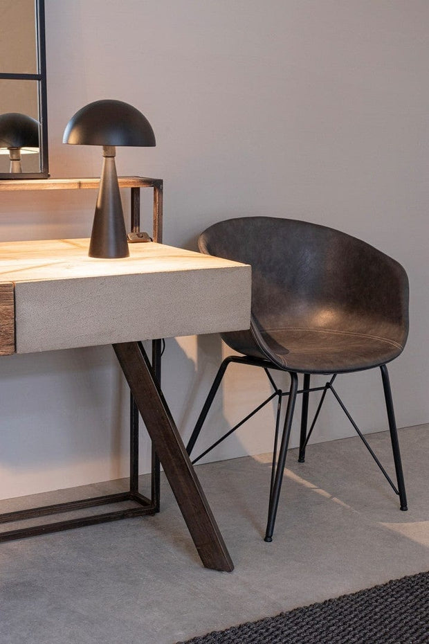Sedia da pranzo in ecopelle Warhol Grigio (2)