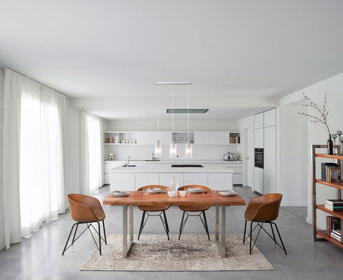Sedia da pranzo in ecopelle Warhol Marrone (1)