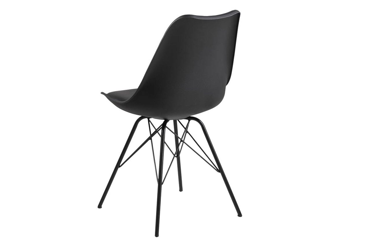 Sedia da pranzo in plastica Eris Nero (3)