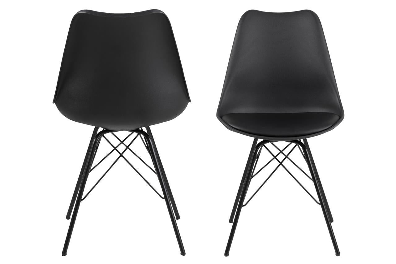 Sedia da pranzo in plastica Eris Nero (5)