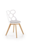 Sedia da pranzo in plastica Kai-308 Bianco