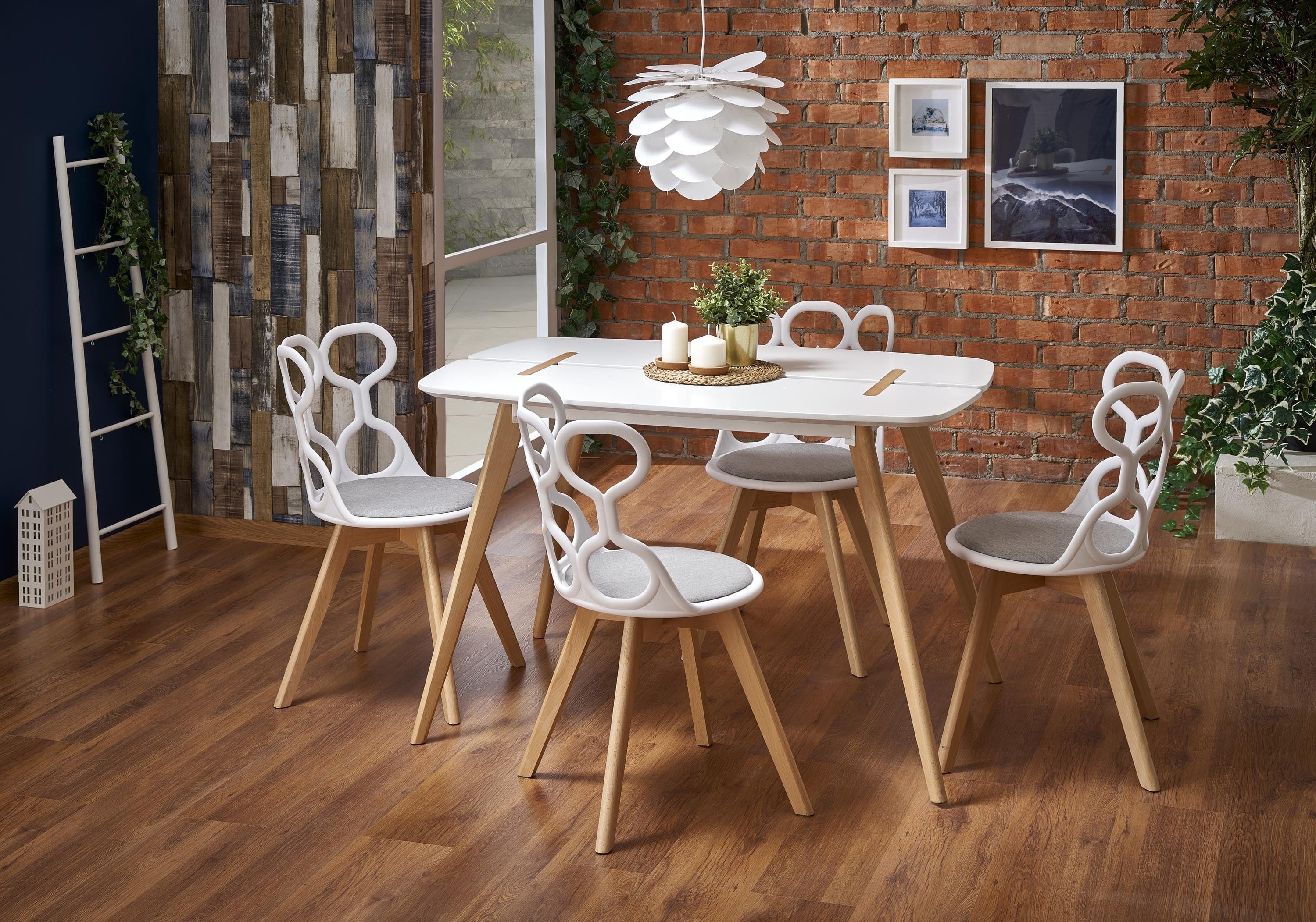 Sedia da pranzo in plastica Kai-308 Bianco (1)