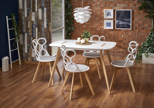 Sedia da pranzo in plastica Kai-308 Bianco (1)