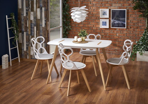 Sedia da pranzo in plastica Kai-308 Bianco (1)