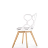 Sedia da pranzo in plastica Kai-308 Bianco (4)