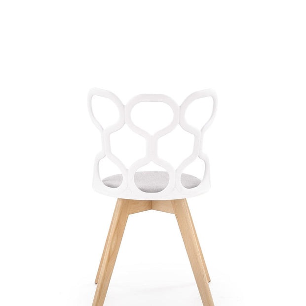 Sedia da pranzo in plastica Kai-308 Bianco (5)
