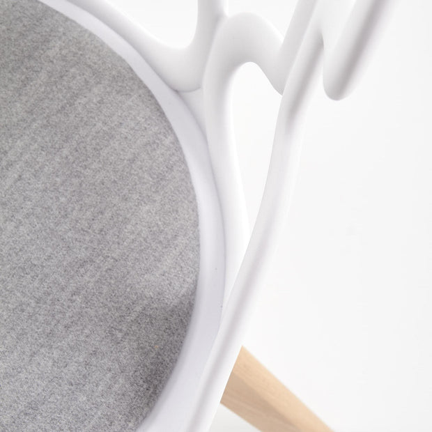 Sedia da pranzo in plastica Kai-308 Bianco (6)