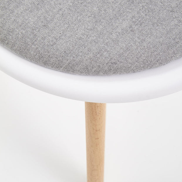 Sedia da pranzo in plastica Kai-308 Bianco (7)