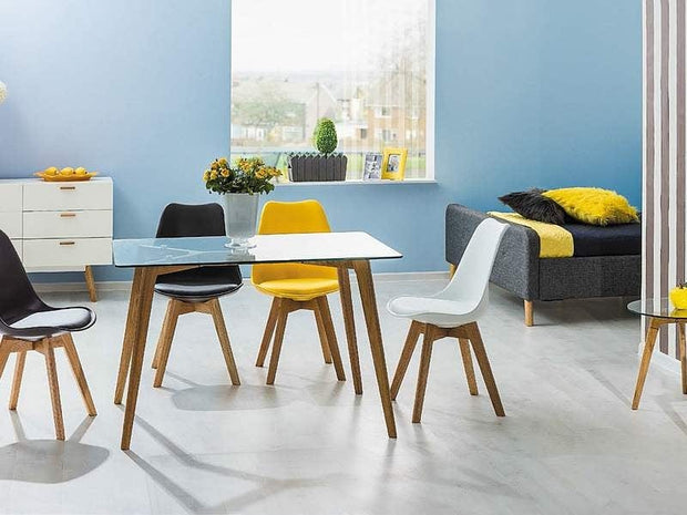 Sedia da pranzo in plastica Kristopher Bianco (1)