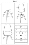 Sedia da pranzo in plastica Kristopher Bianco (2)