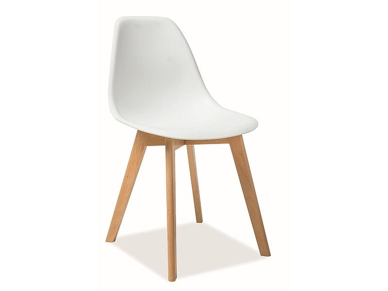 Sedia da pranzo in plastica Morrice Bianco