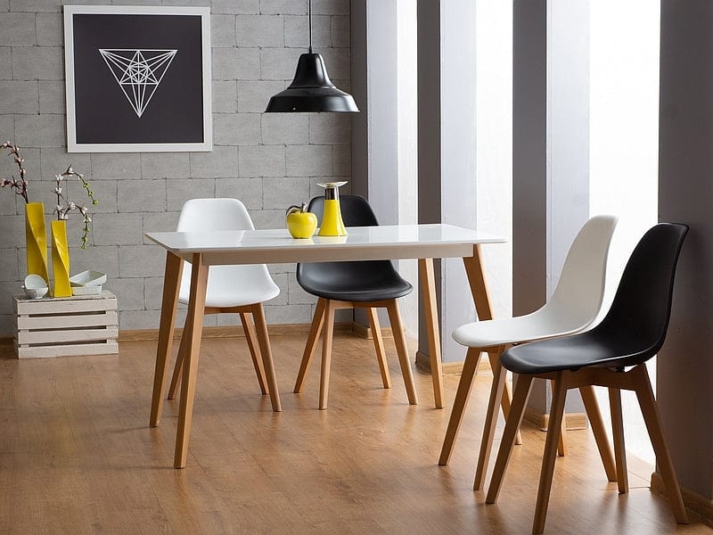 Sedia da pranzo in plastica Morrice Bianco (2)
