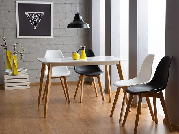 Sedia da pranzo in plastica Morrice Bianco (2)