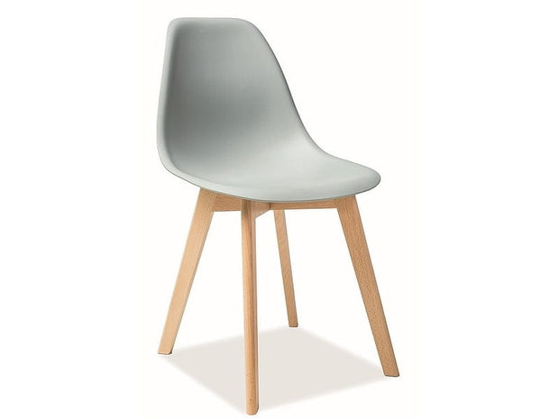 Sedia da pranzo in plastica Morrice Grigio