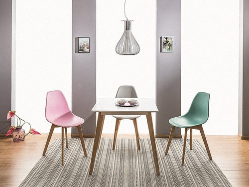 Sedia da pranzo in plastica Morrice Grigio (1)