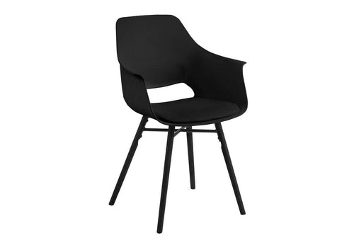 Sedia da pranzo in plastica Ramona Nero