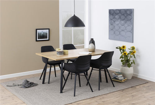 Sedia da pranzo in plastica Ramona Nero (1)