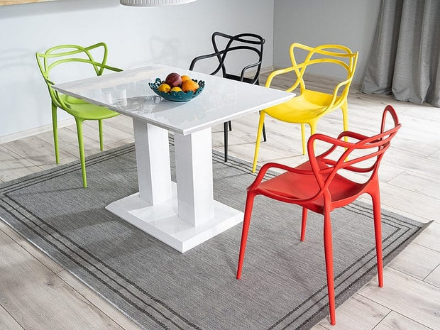 Sedia da pranzo in plastica Tobey Nero (2)