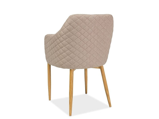 Sedia da pranzo in tessuto Astrelo Beige (1)
