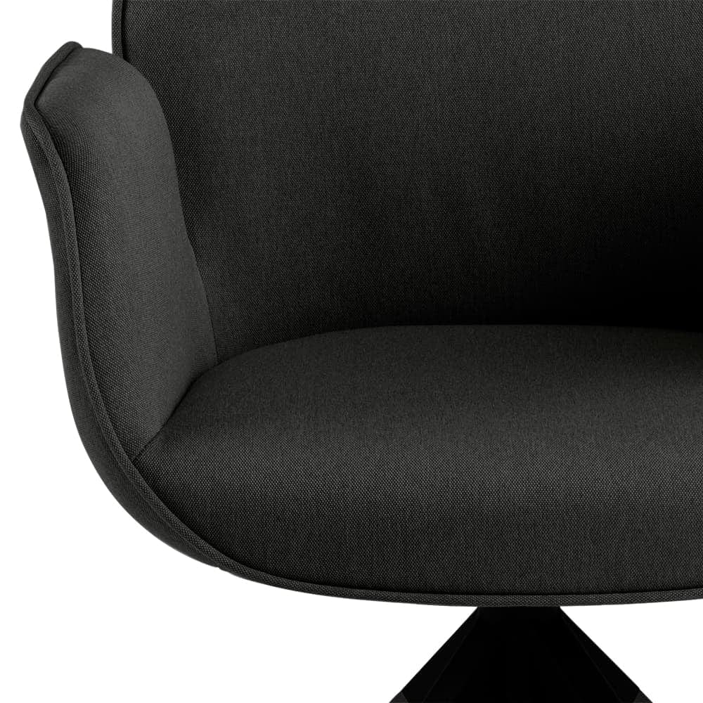 Sedia da pranzo in tessuto Aura Grigio (5)