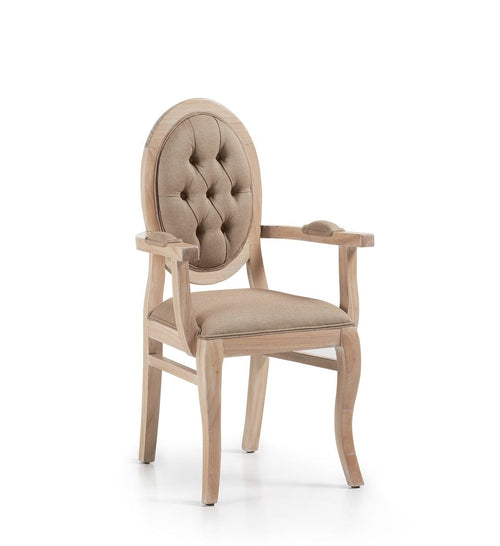 Sedia da pranzo in tessuto Bromo Beige