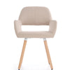 Sedia da pranzo in tessuto Kai-283 Beige (2)