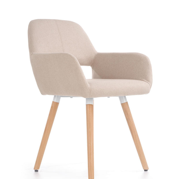 Sedia da pranzo in tessuto Kai-283 Beige (3)