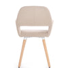 Sedia da pranzo in tessuto Kai-283 Beige (6)