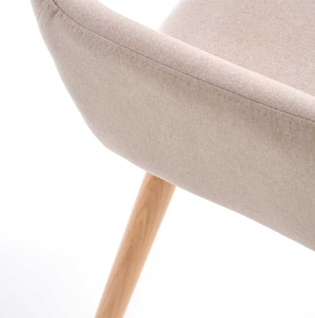 Sedia da pranzo in tessuto Kai-283 Beige (7)