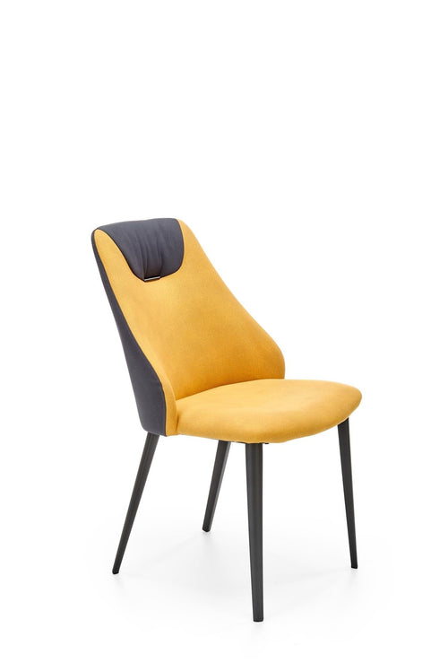 Sedia da pranzo in tessuto Kai-470 Giallo