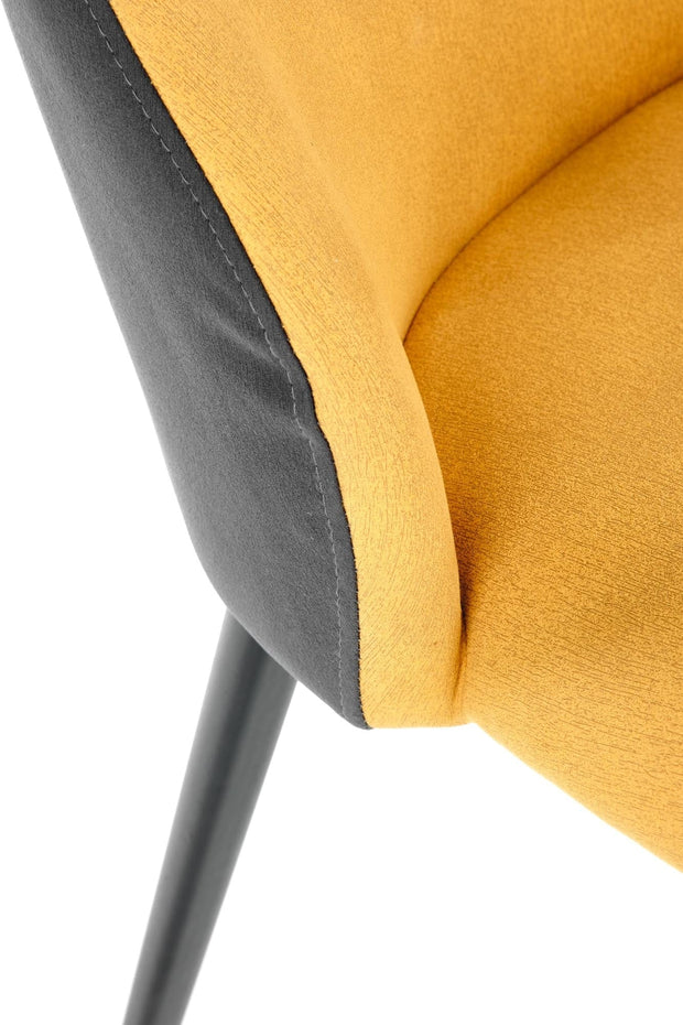 Sedia da pranzo in tessuto Kai-470 Giallo (8)