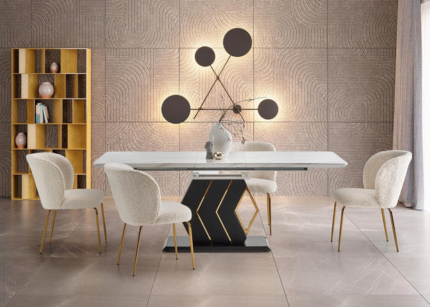 Sedia da pranzo in tessuto Kai-474 Crema (2)