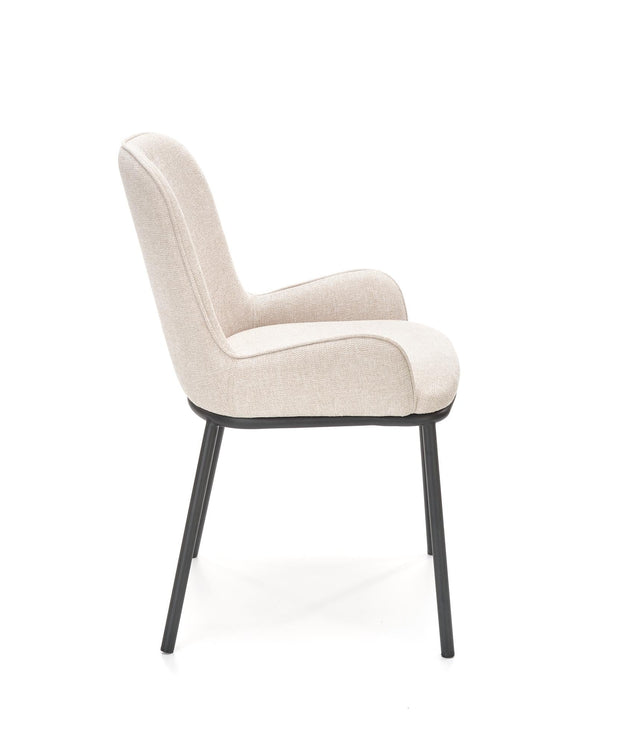 Sedia da pranzo in tessuto Kai-481 Beige (3)