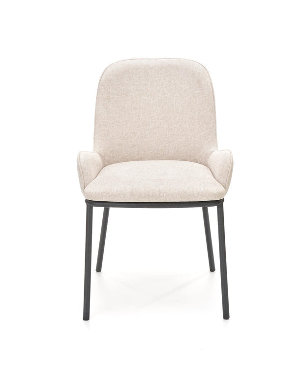 Sedia da pranzo in tessuto Kai-481 Beige (6)