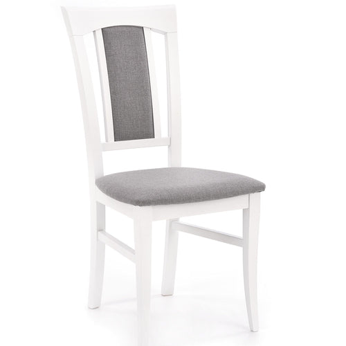 Sedia da pranzo in tessuto Korinne Grigio