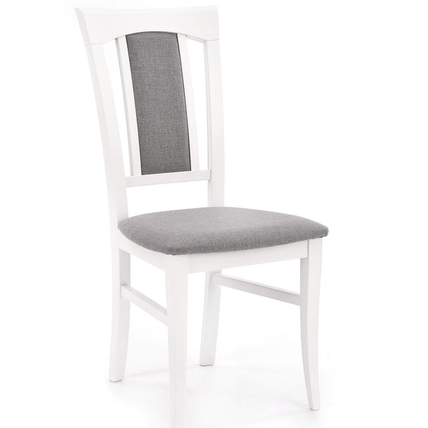 Sedia da pranzo in tessuto Korinne Grigio