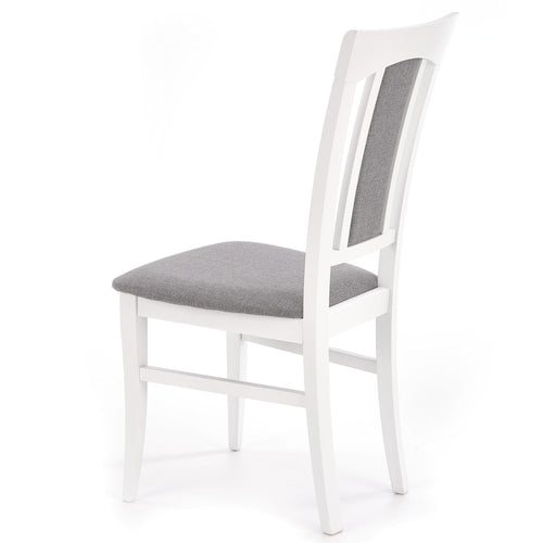 Sedia da pranzo in tessuto Korinne Grigio (1)