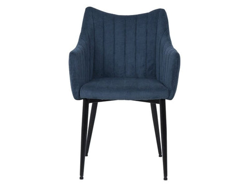 Sedia da pranzo in tessuto Mantis Blu (1)