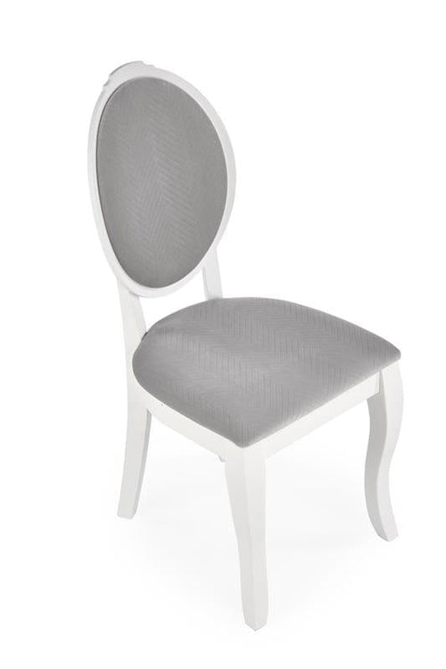 Sedia da pranzo in tessuto Velda Grigio