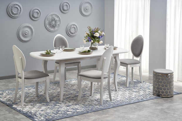 Sedia da pranzo in tessuto Velda Grigio (1)