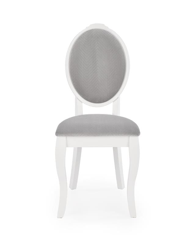 Sedia da pranzo in tessuto Velda Grigio (6)