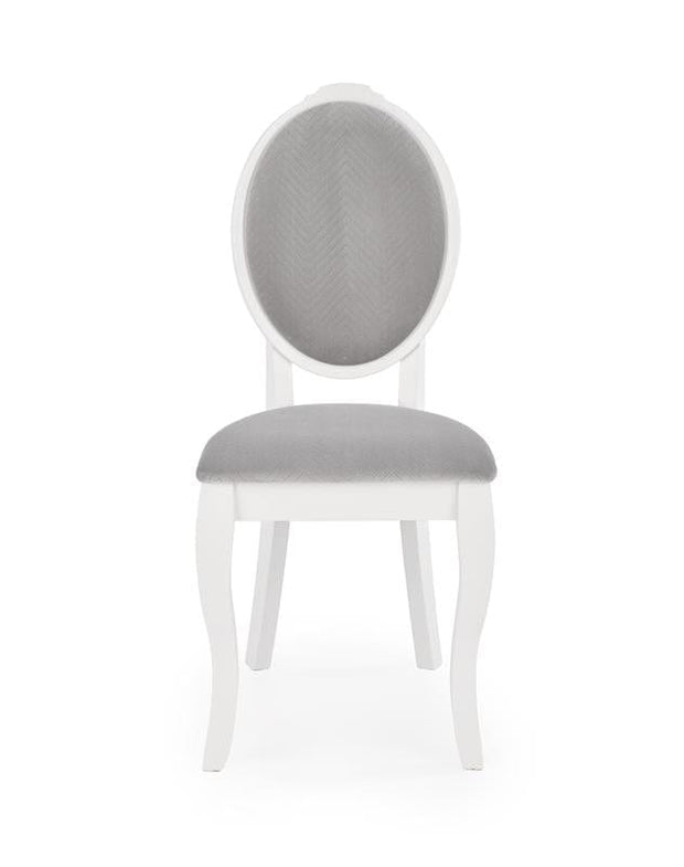 Sedia da pranzo in tessuto Velda Grigio (6)