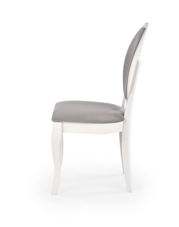 Sedia da pranzo in tessuto Velda Grigio (7)