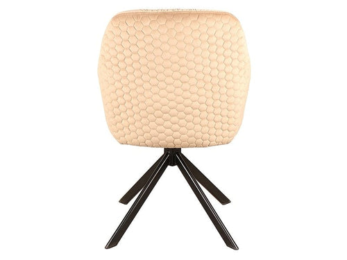 Sedia da pranzo in velluto Astrela Beige (1)