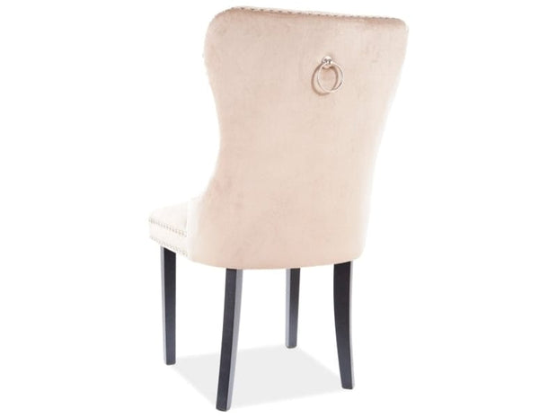 Sedia da pranzo in velluto Aubrey Beige (2)