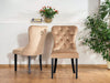 Sedia da pranzo in velluto Aubrey Beige (4)