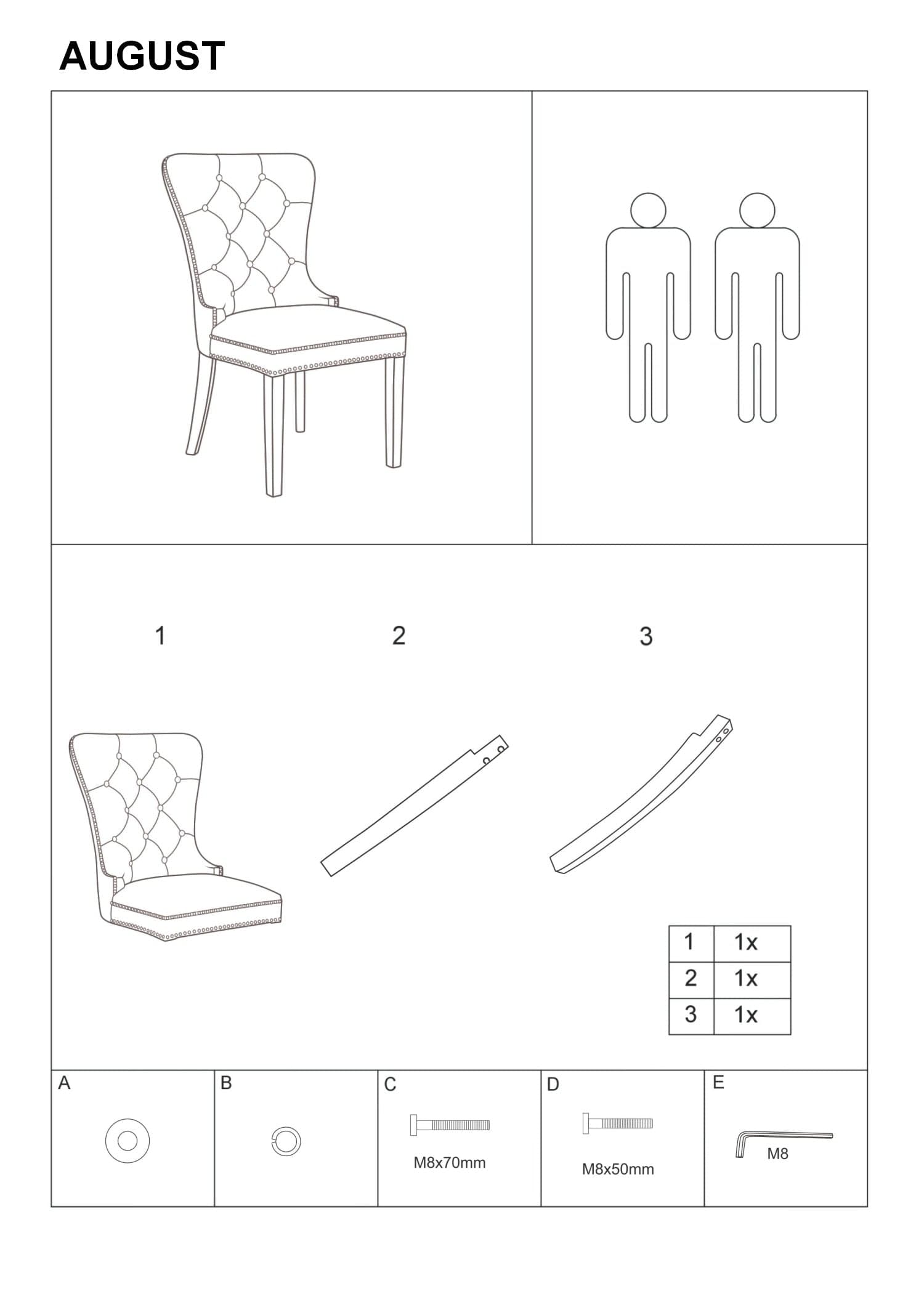Sedia da pranzo in velluto Aubrey Beige (7)