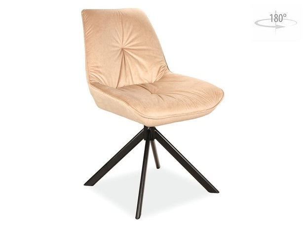 Sedia da pranzo in velluto Bogoda I Beige