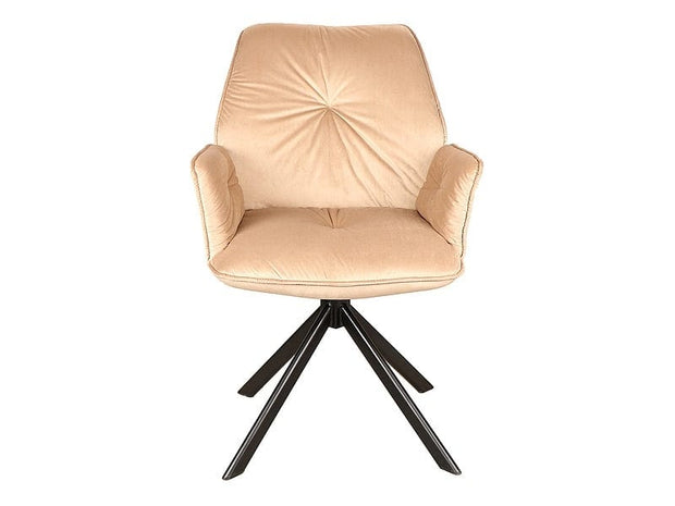 Sedia da pranzo in velluto Bogoda II Beige (1)