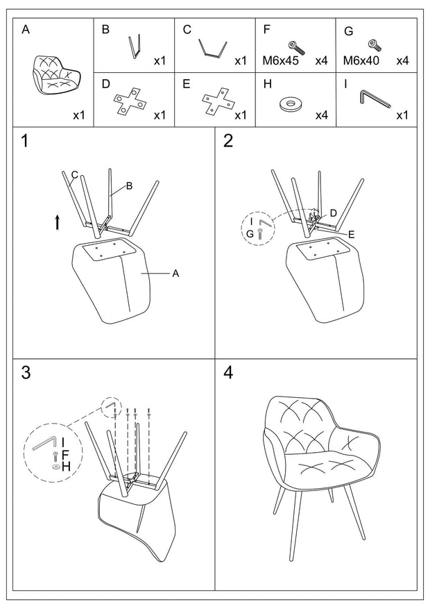 Sedia da pranzo in velluto Clyde Matt Turchese (2)